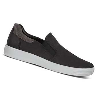 Pánské Boty Casual Ecco Soft 7 Slip-on Černé | CZ 480QMA